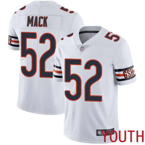 Chicago Bears Limited White Youth Khalil Mack Road Jersey NFL Football #52 Vapor Untouchable